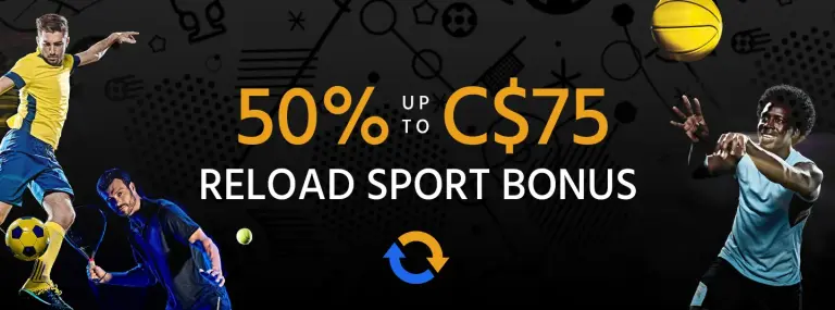 Slotimo 50% up to C$75 Sports Reload Bonus for Canadian Players