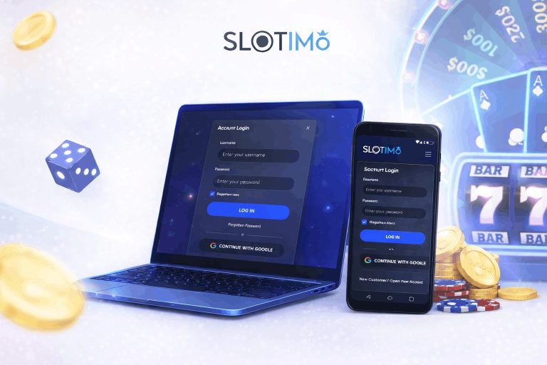 Slotimo login page sign in form Canada